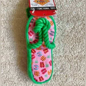 NWT Flip Flop Squeaker Dog Toy